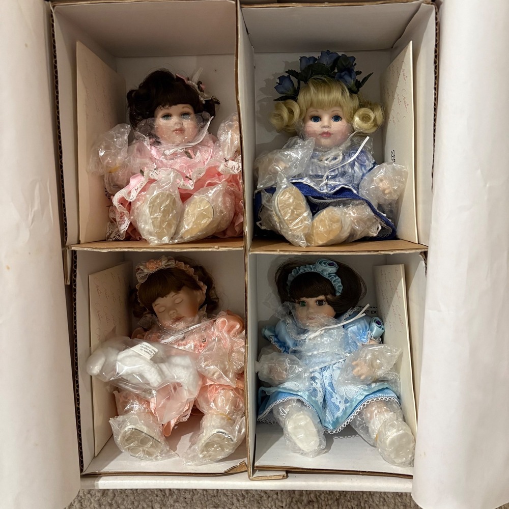 Marie Osmond Tiny Tots Collector Dolls Fine Porcelain‎ Hand Numbered Set of 4
